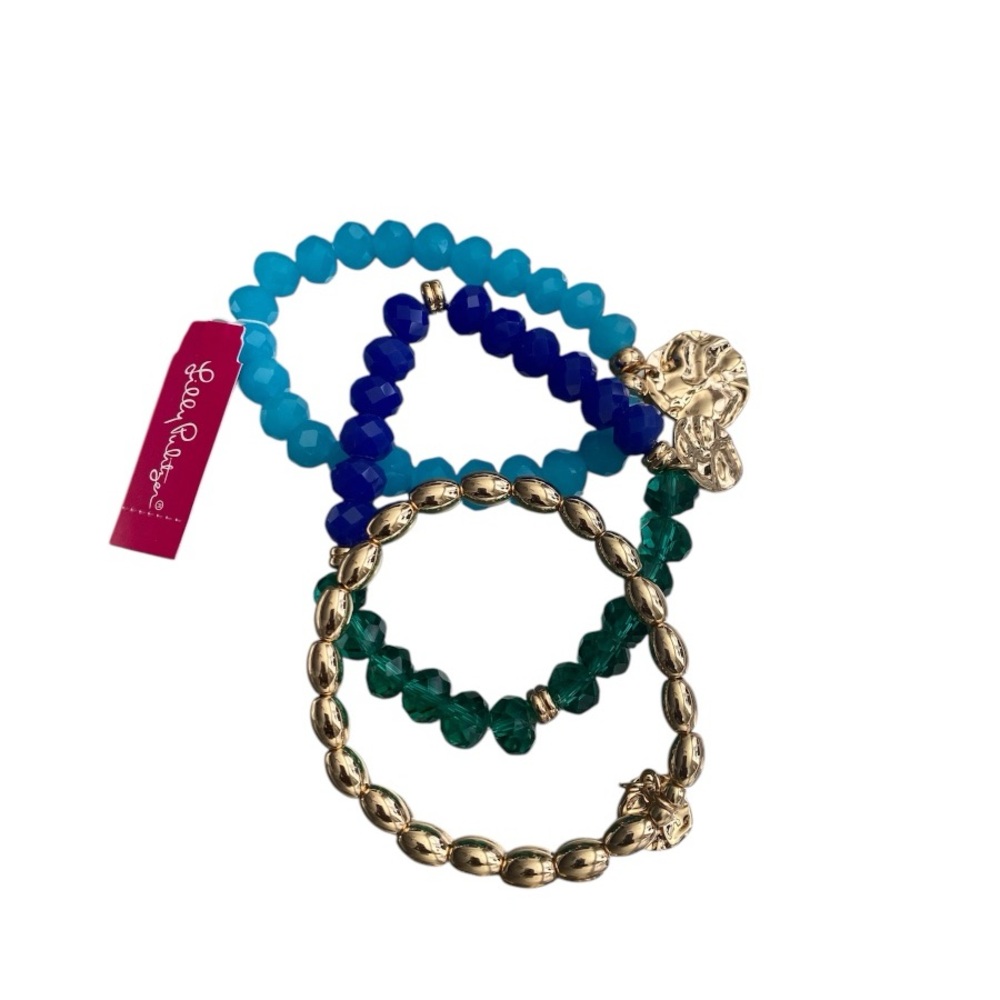 NWT LILLY PULITZER MERMAID TRIPLE BRACELET SET